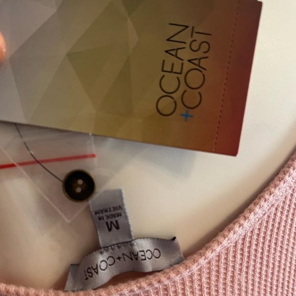 NWT Ocean & Coast pink 3 button tank - Picture 3 of 4